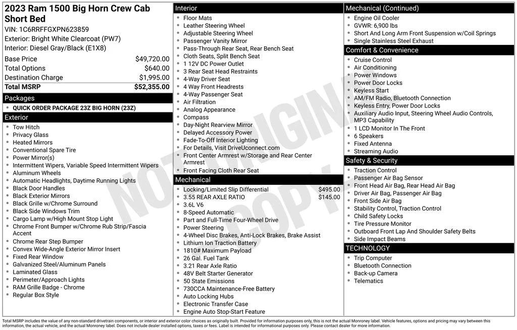 ram ram 1500 pickup 2023 1C6RRFFGXPN623859 image ram ram 1500 pickup 2023 1C6RRFFGXPN623859 image